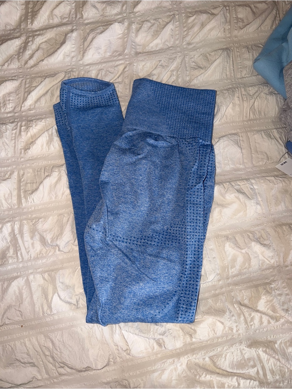 Seamless High-Waist Women's Jeans-Style Leggings in Blue